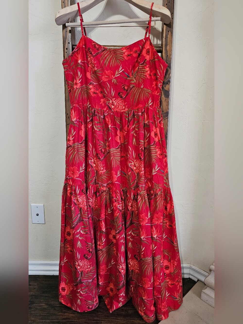Christian Lacroix  tropical Floral Maxi Dress